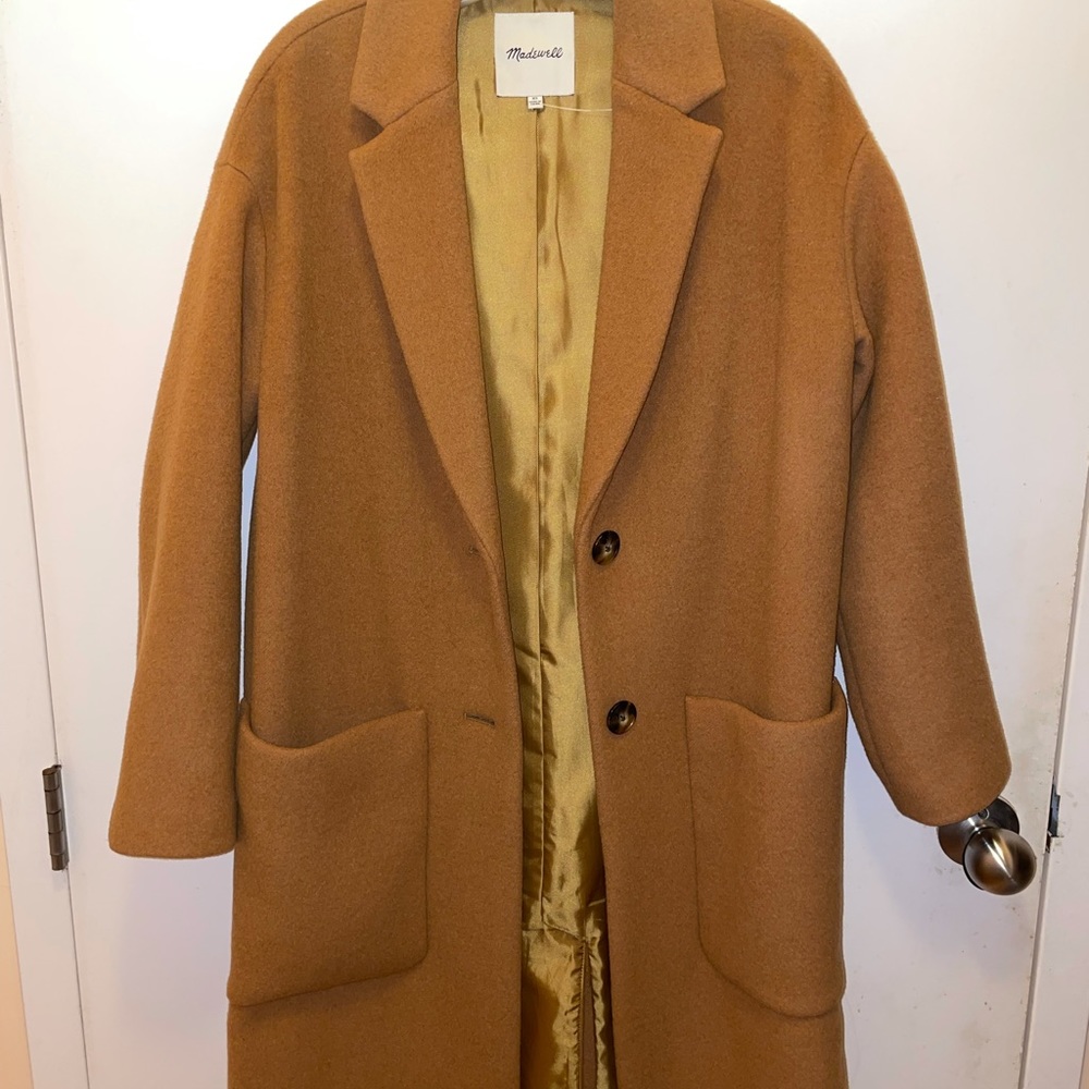 Madewell Elmcourt Coat Camel Size XS NEW